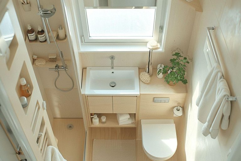 Optimiser l’espace dans une salle de bain de 4 m2